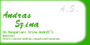 andras szina business card